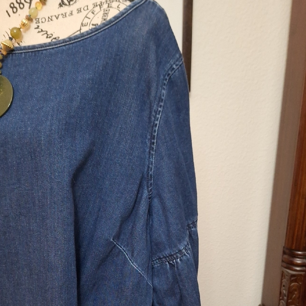 Ralph Lauren Dark Indigo Denim Shift Dress - Picture 9 of 11